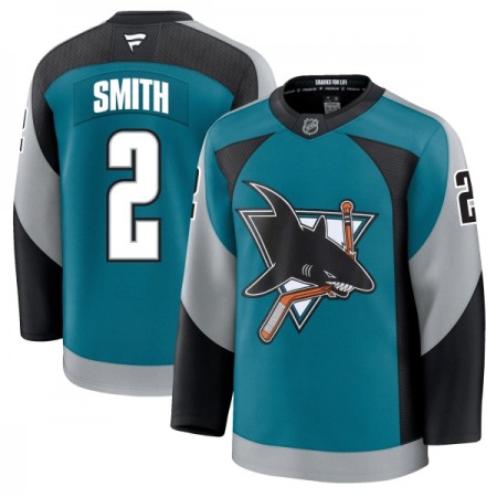Miesten NHL San Jose Sharks Pelipaita 2025-26 Fanatics Premium Will Smith Alternate Teal